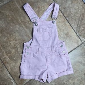 Toddler Jordache pink overal jean shorts. Size 4T.